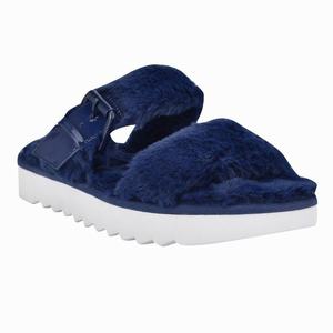 Nine West Funkie Cozy Flat Slippers - Blue - Ireland (DQ4290168)